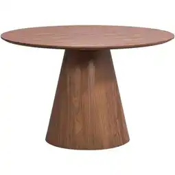 Leen Bakker Eettafel Louis - walnoot - Ø120 cm aanbieding