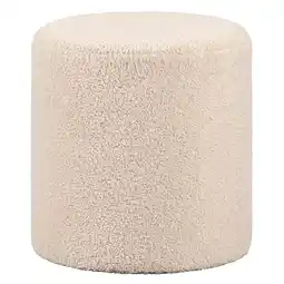 Leen Bakker Hocker Wenen - Teddy zand - 40xØ37 cm aanbieding