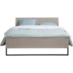 Leen Bakker Bed Dex - kiezel - 140x200 cm aanbieding