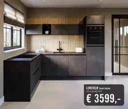 Keukendepot LINCOLN Zwart beton aanbieding