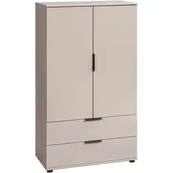 Leen Bakker Kast Lucca 2-deurs - kiezelkleur - 140x81x40 cm aanbieding