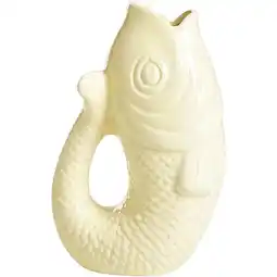 Leen Bakker Vaas Koi - off-white - keramiek - 21x13x9 cm aanbieding