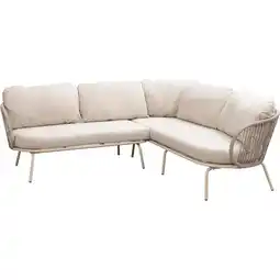 Leen Bakker Loungehoekbank Fermo - zand -75x215x81 cm aanbieding