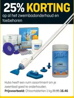 Hubo Hubo heeft een ruim assortiment om je zwembad goed te onderhouden. aanbieding