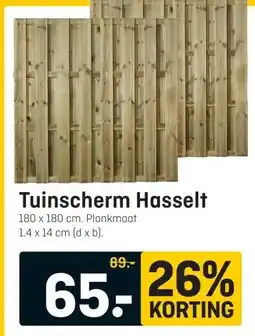 Hubo Tuinscherm Hasselt aanbieding
