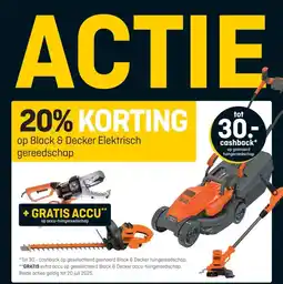 Hubo 20% KORTING op Black & Decker Elektrisch gereedschap aanbieding