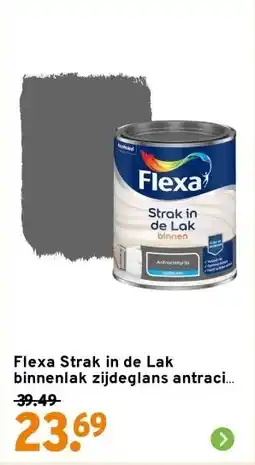 GAMMA Flexa Strak in de Lak binnenlak zijdeglans antraciet 750 ml aanbieding