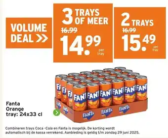 GAMMA Fanta Orange tray: 24x33 cl aanbieding