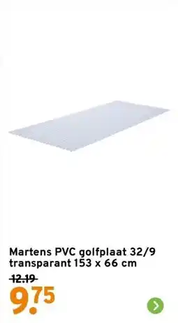 GAMMA Martens PVC golfplaat 32/9 transparant 153 x 66 cm aanbieding
