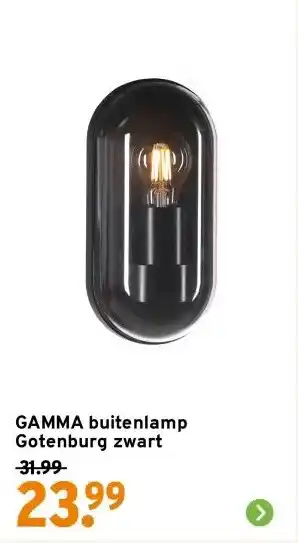 GAMMA GAMMA buitenlamp Gotenburg zwart aanbieding
