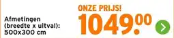 GAMMA Afmetingen (breedte x uitval): 500x300 cm aanbieding