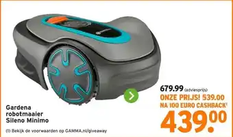 GAMMA Gardena robotmaaier Sileno Minimo aanbieding