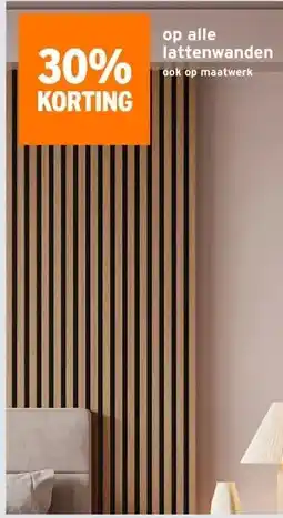 GAMMA 30% KORTING op alle lattenwanden ook op maatwerk aanbieding