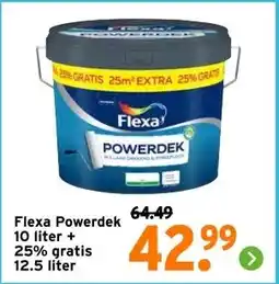 GAMMA Flexa Powerdek 10 liter + 25% gratis 12.5 liter aanbieding