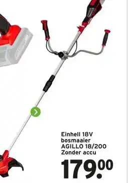 GAMMA Einhell 18V bosmaaier AGILLO 18/200 Zonder accu aanbieding
