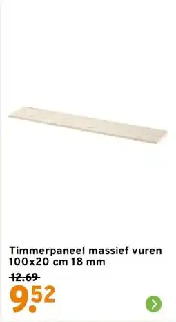 GAMMA Timmerpaneel massief vuren 100x20 cm 18 mm aanbieding