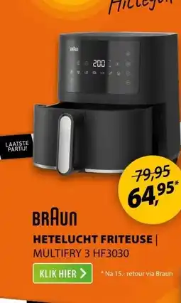 Expert Braun HF3030 MultiFry 3 Zwart aanbieding