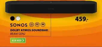 Expert Sonos BEAM Gen2 Zwart aanbieding