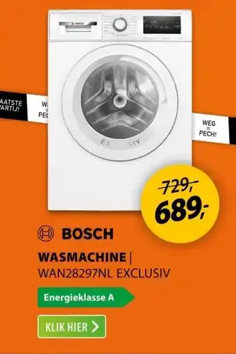 Expert Bosch WAN28297NL EXCLUSIV aanbieding