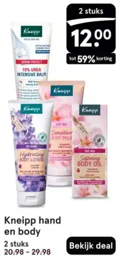 Etos Kneipp hand en body aanbieding