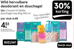 Etos Wild hervulbare deodorant en douchegel aanbieding