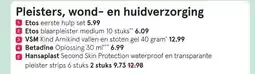 Etos Pleisters, wond- en huidverzorging aanbieding