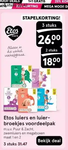 Etos Etos luiers en luier- broekjes voordeelpak aanbieding