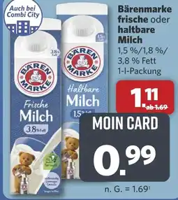 Combi Bärenmarke frische oder haltbare Milch aanbieding