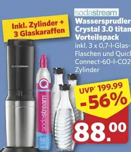 Combi assersprudler Crystal 3.0 titan Vorteilspack aanbieding