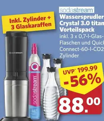 Combi assersprudler Crystal 3.0 titan Vorteilspack aanbieding