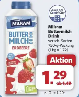 Combi Milram Buttermilch Drink aanbieding