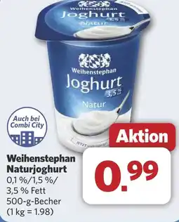 Combi Weihenstephan Naturjoghurt aanbieding