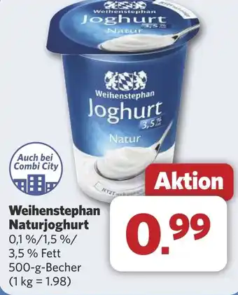 Combi Weihenstephan Naturjoghurt aanbieding