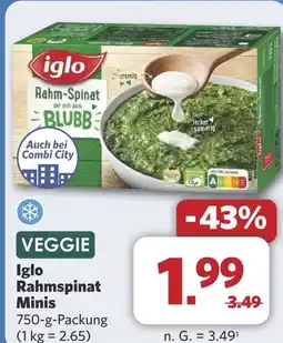 Combi Iglo Rahmspinat Minis aanbieding