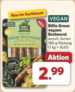 Combi Billie Green vegane Bratwurst aanbieding