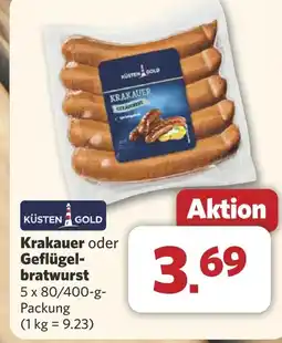 Combi Krakauer oder Geflügel- bratwurst aanbieding