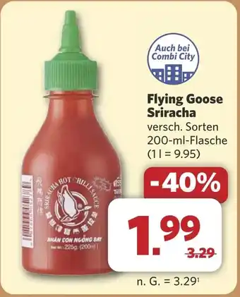 Combi Flying Goose Sriracha aanbieding