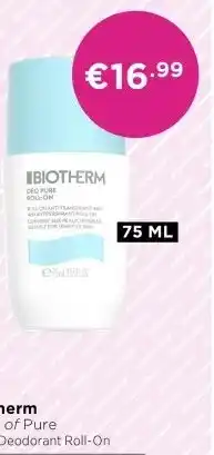 ICI Paris XL Biotherm Homme of Pure Bijvoorbeeld: 48H Deodorant Roll-On aanbieding