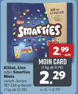 Combi Kitkat, Lion oder Smarties Minis aanbieding