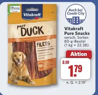 Combi Vitakraft Pure Snacks aanbieding