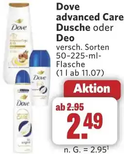 Combi Dove advanced Care Dusche oder Deo aanbieding