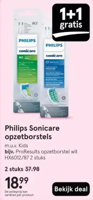 Etos Philips Sonicare opzetborstels aanbieding