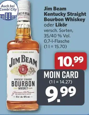 Combi Jim Beam Kentucky Straight Bourbon Whiskey oder Likör aanbieding