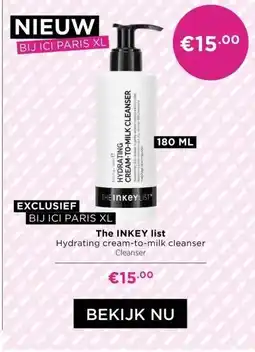 ICI Paris XL The INKEY list Hydrating cream-to-milk cleanser Cleanser aanbieding