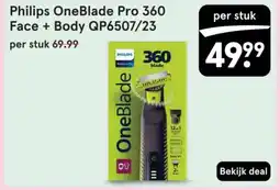 Etos Philips OneBlade Pro 360 Face + Body QP6507/23 aanbieding