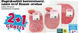 Boon`s Markt Slagerskwaliteit boerenmetworst, salami en/of Elzasser cervelaat aanbieding