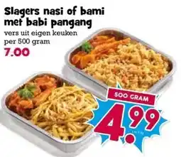 Boon`s Markt Slagers nasi of bami met babi pangang aanbieding