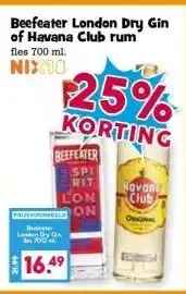 Boon`s Markt Beefeater London Dry Gin of Havana Club rum aanbieding