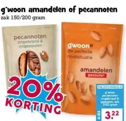 Boon`s Markt g'woon amandelen of pecannoten aanbieding