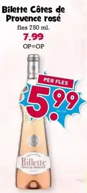 Boon`s Markt Bilette Côtes de Provence rosé aanbieding